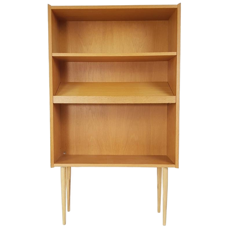 Vintage Deens Boekenkastje Eiken Fineer Met Lectuurgedeelte image 1