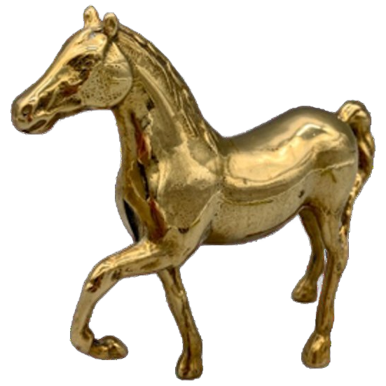 Vintage Massief Messing Paard 60's image 1