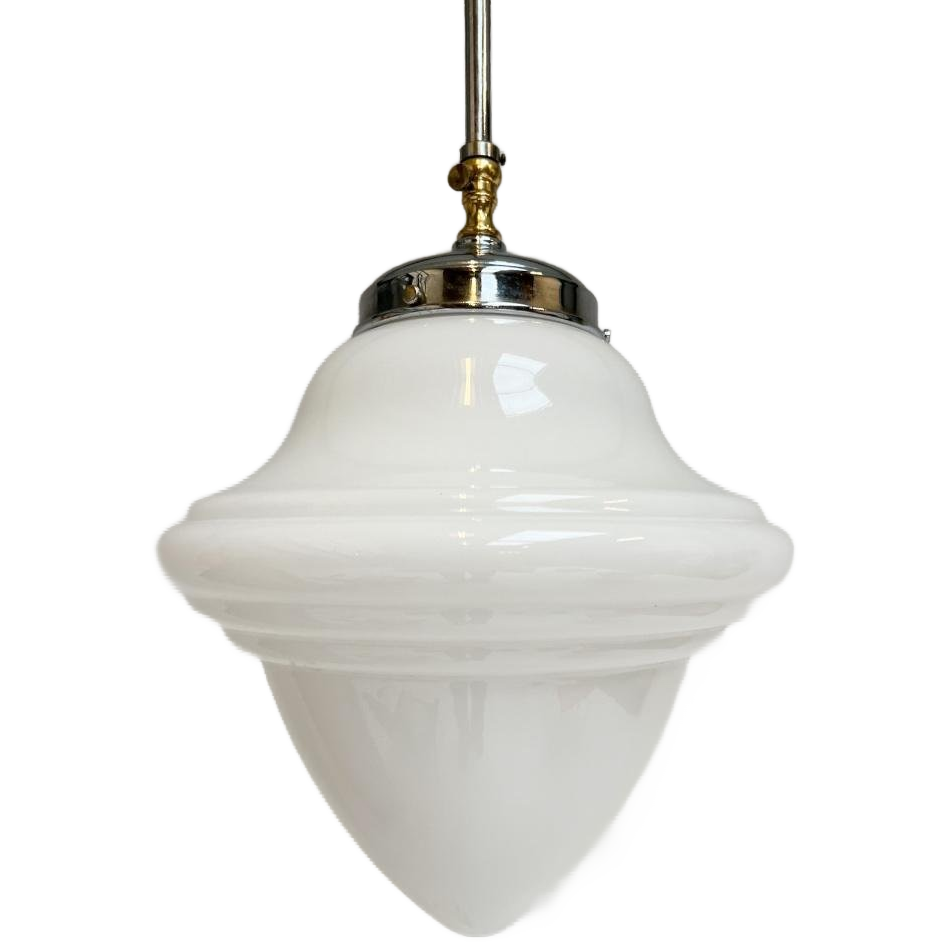 Opaalglazen Art Deco Plafondlamp Uit De 1960’s image 1