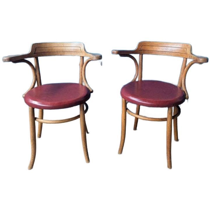 2 Art Nouveau Bentwood Chairs Thonet Stijl image 1