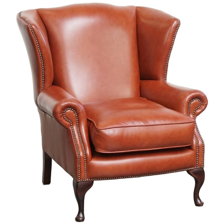 Elegante, Gladde En Comfortabele Engelse Chesterfield Oorfauteuil Van Rundleer image 1