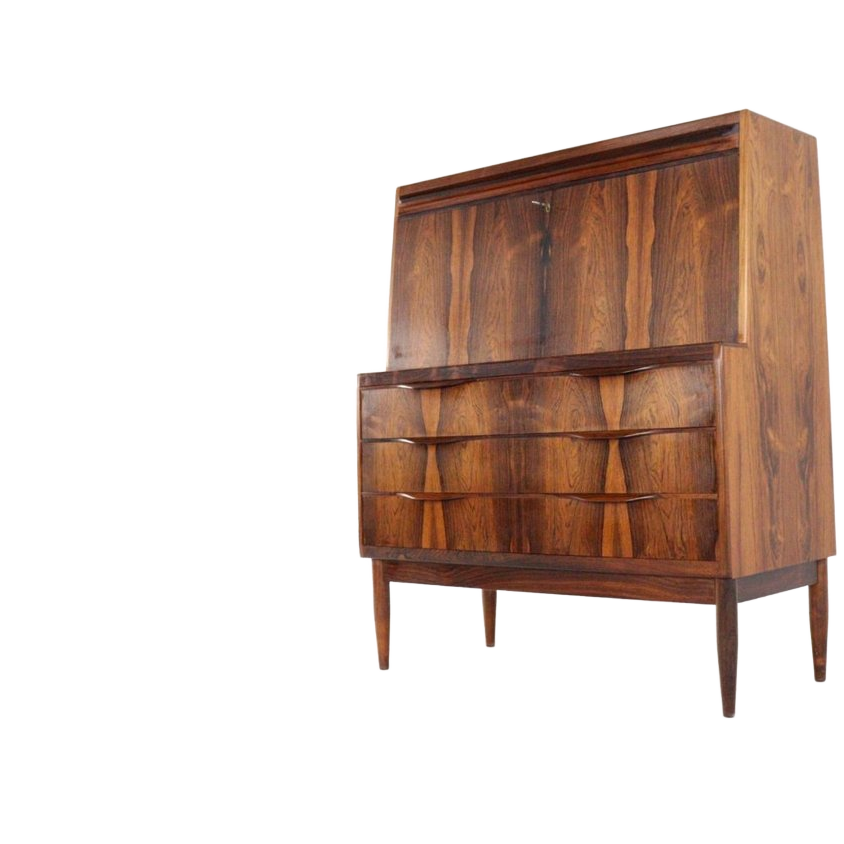 Erling Torvits Voor Klim Møbelfabrik Palissander Secretaire Bureau Kast Vintage Deens image 1