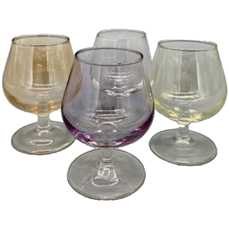 Set Cognac Glazen Gekleurd Parelmoer Glans 4 Stuks image 1