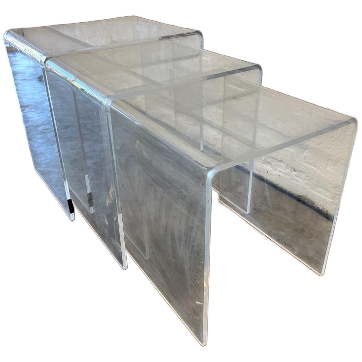 Set Van 3 Nesting Tables In Plexiglas / Salontafel image 1