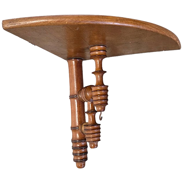 Antiek Frans Notenhouten Hoek Console, Eind 19e Eeuw image 1