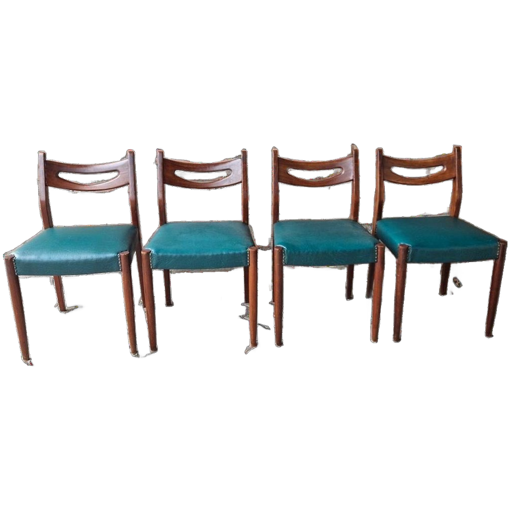 Set 4 Vintage Stoelen Deense Stoelen Jaren 60 image 1