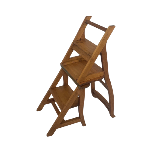 Library Stairs / Collapsible Chair Invented By Benjamin Franklin