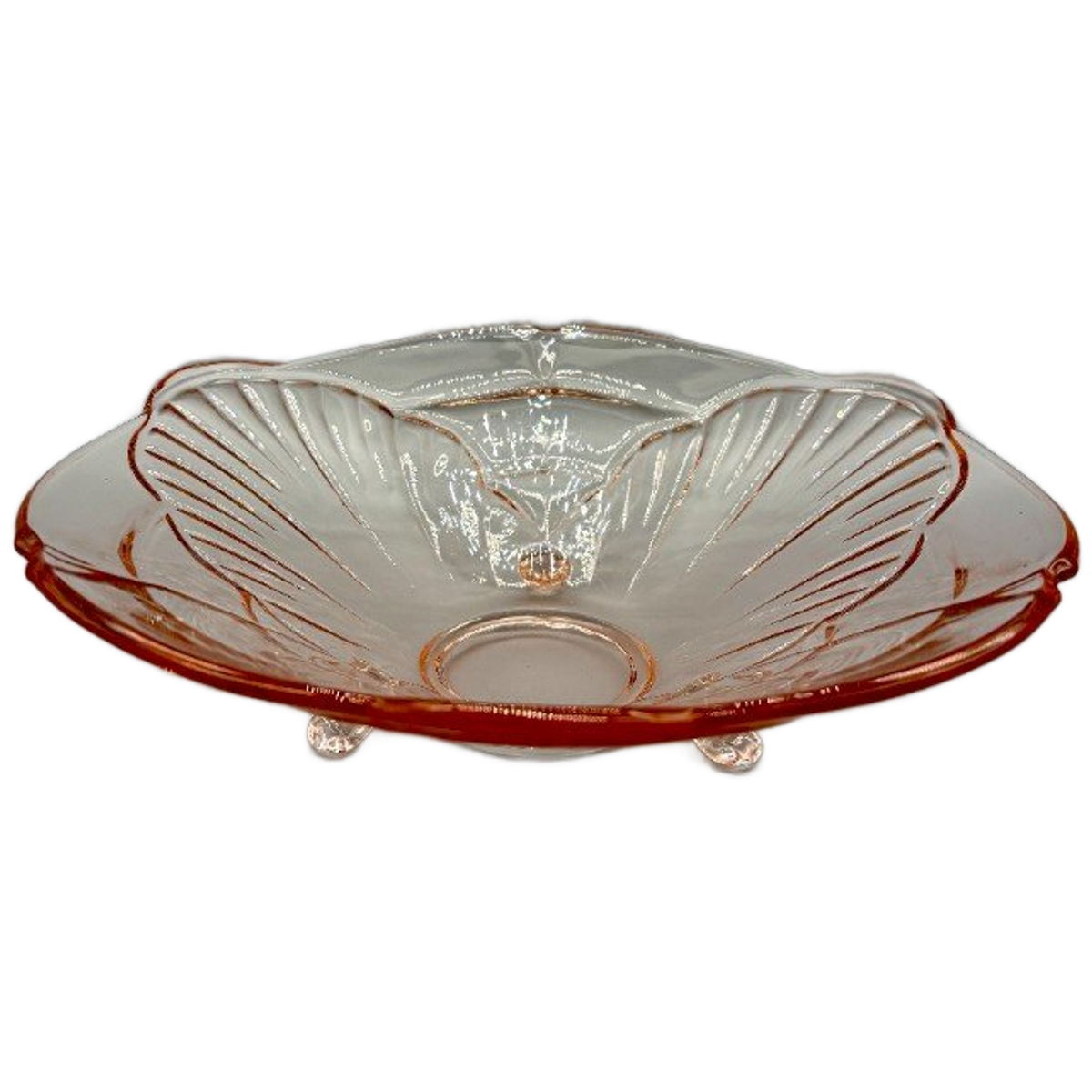 Fruitschaal Rosaline Persglas 50's image 1