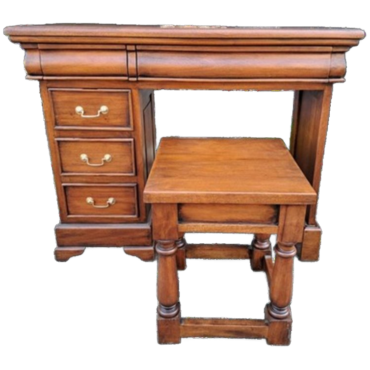 Klassieke Mahonie, Houten Kaptafel, Bureau, Schrijftafel Met image 1