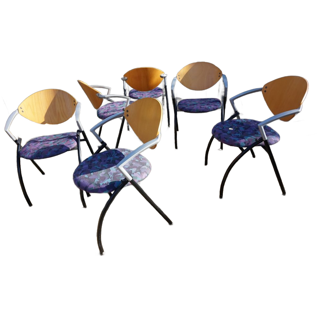 Set Van 6 Vepa Alpine Vergaderstoelen, Eetkamerstoelen, Stapelbaar image 1
