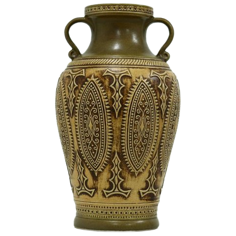 Xl Jasba Vase In Earth Tones 1960s image 1