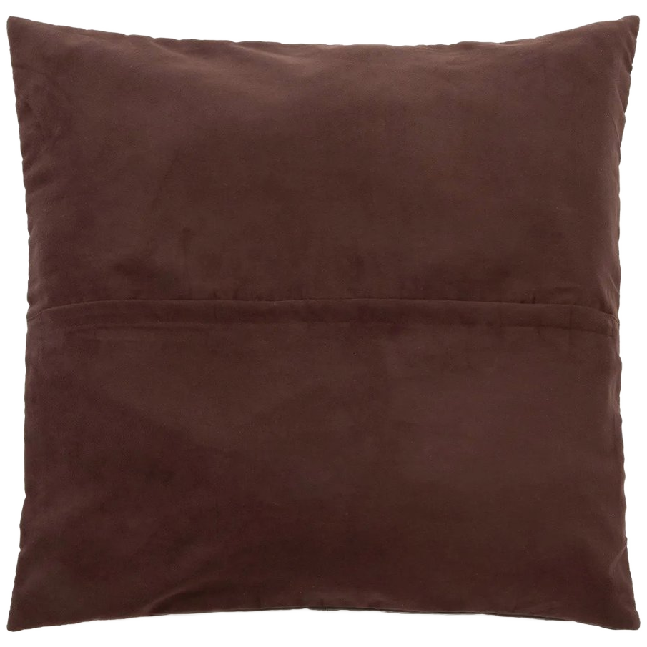 Bazar Bizar | De Four Panel Leather Kussenhoes - Chocolade - 60x60 image 1