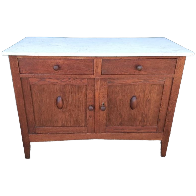 Art Deco Kastje Jr 20 Eiken Commode Wastafelkastje Dressoir image 1