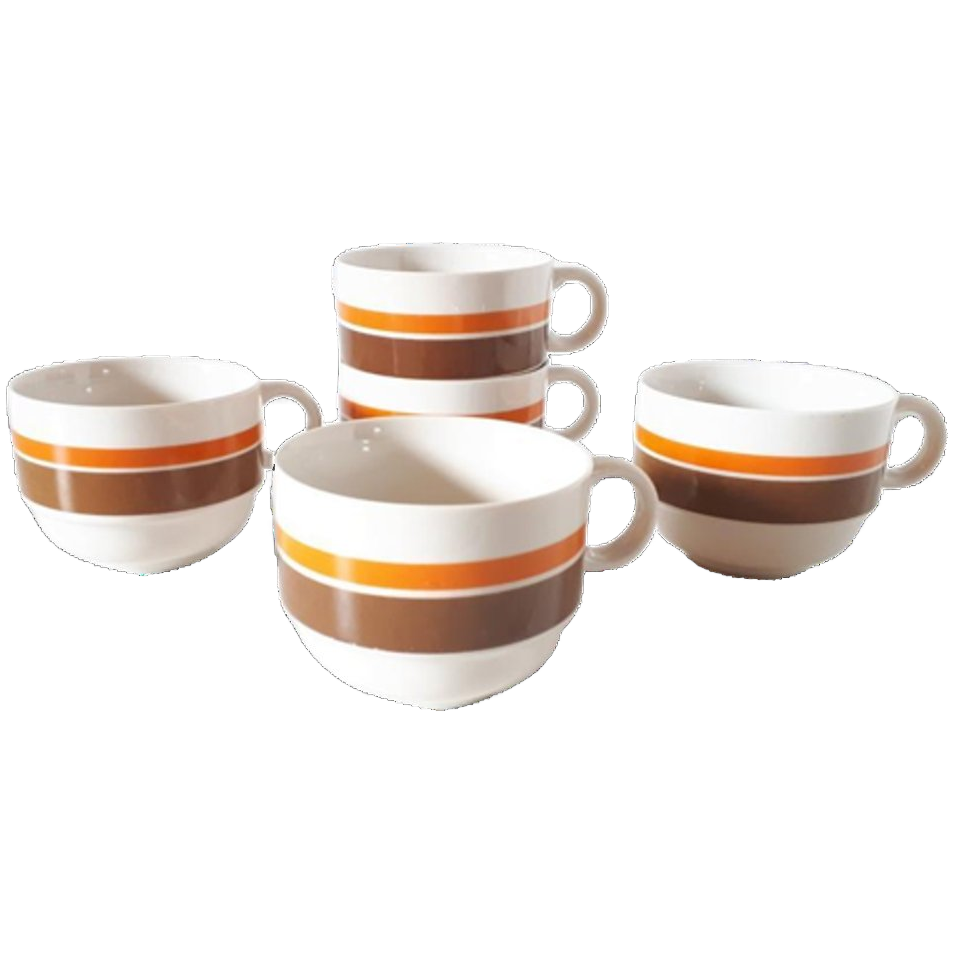 * Jaren 70 Vintage Soep Mokken Soepkommen 70's Servies image 1