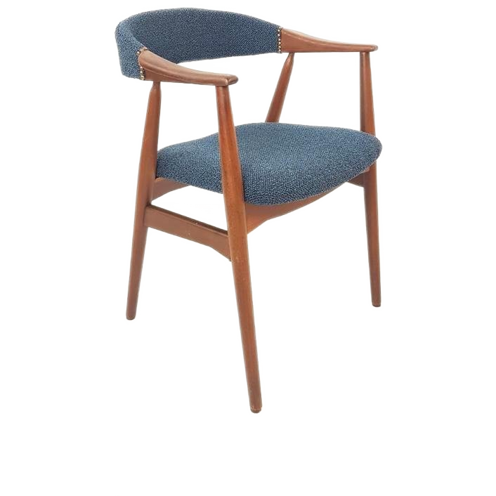Deense Vintage Farstrup Stoel Blauw Model 213 Thomas Harlev image 1