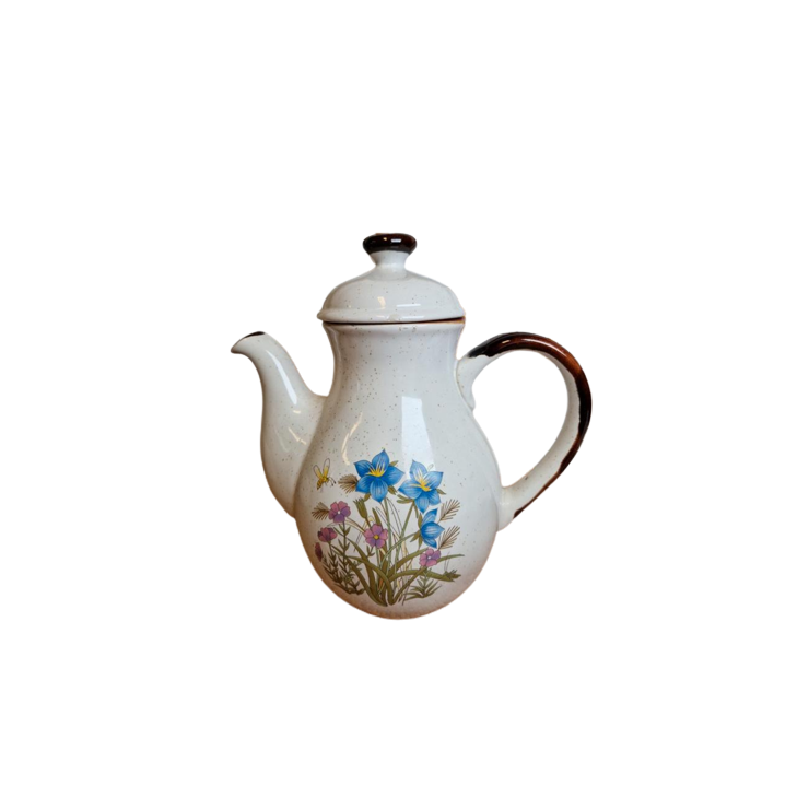 Theepot bloemen en vogel - multikleur - 750 ml