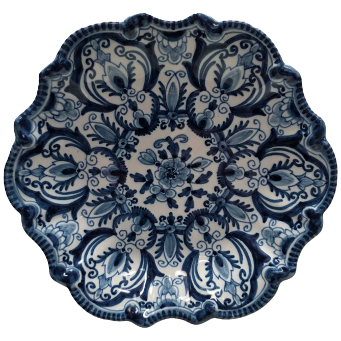 Makkum Muurdecoratie Porselein Blue bij Reliving