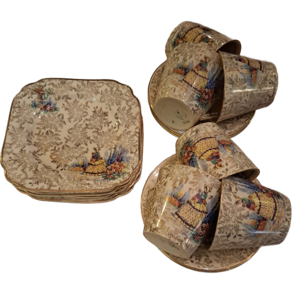 Vintage Empire Engeland Shelton 1039 Porcelein Koffieservies image 1