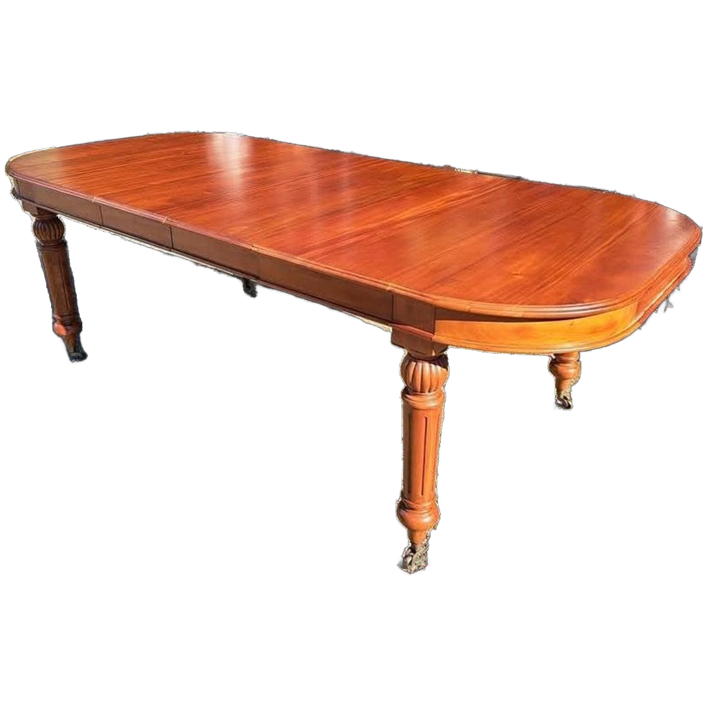 Prachtige Klassieke Ovale Houten Tafel Met Decoratieve Pote image 1