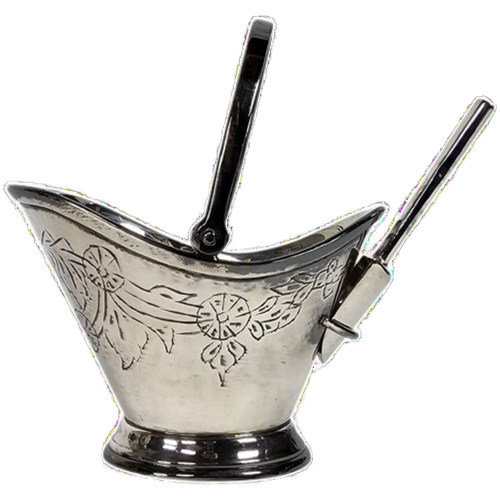 Suikerpot Met Schepje - Gegraveerd - Zilver - Gesigneerd - 3e Kwart 20e Eeuw image 1