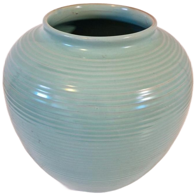 Adco Mintgroene Vintage Vaas Jaren 50 / 60 Design image 1