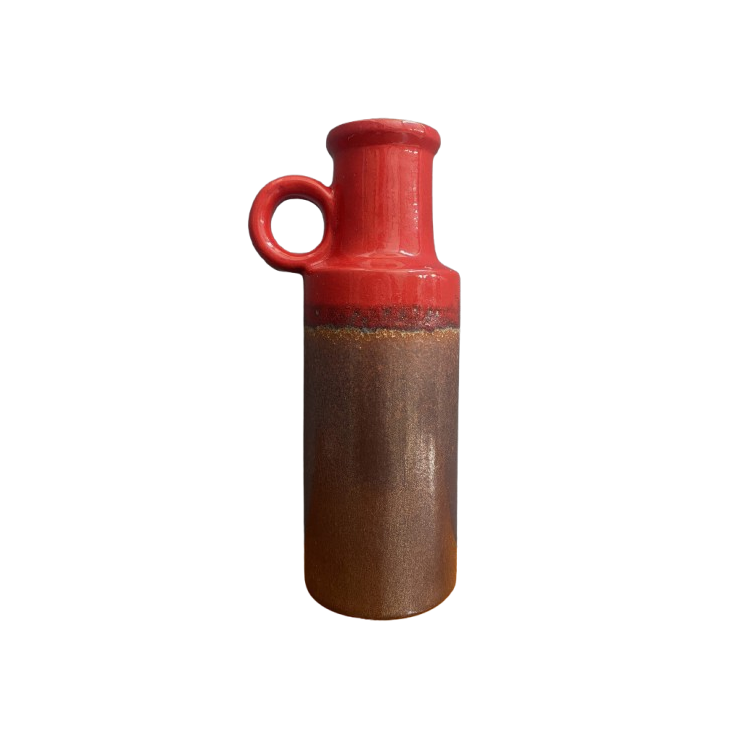 Scheurich Vase Model 401-28 In Red And Brown Wgp image 1