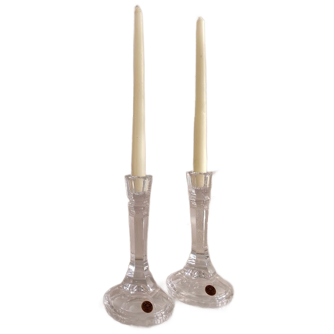 Elegante Italiaanse Vintage Loodkristallen Kaarsenhouders. Rcr Italia. image 1