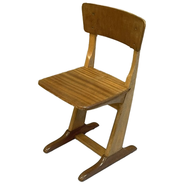 Houten Casala Stoeltje Kinderstoel Schoolstoel Vintage image 1