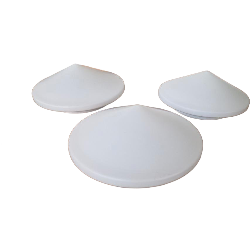 3 Vintage Discus Plafond Of Wandlampen Design Melkglas. image 1