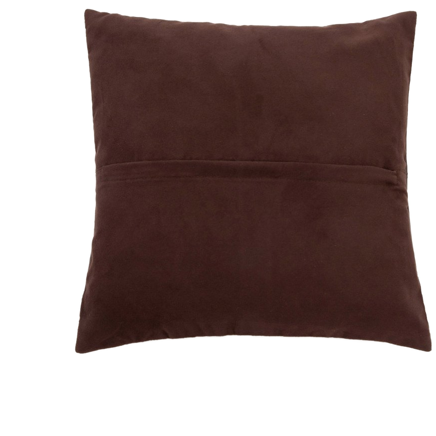 Bazar Bizar | De Four Panel Leather Kussenhoes - Chocolade - 40x40 image 1