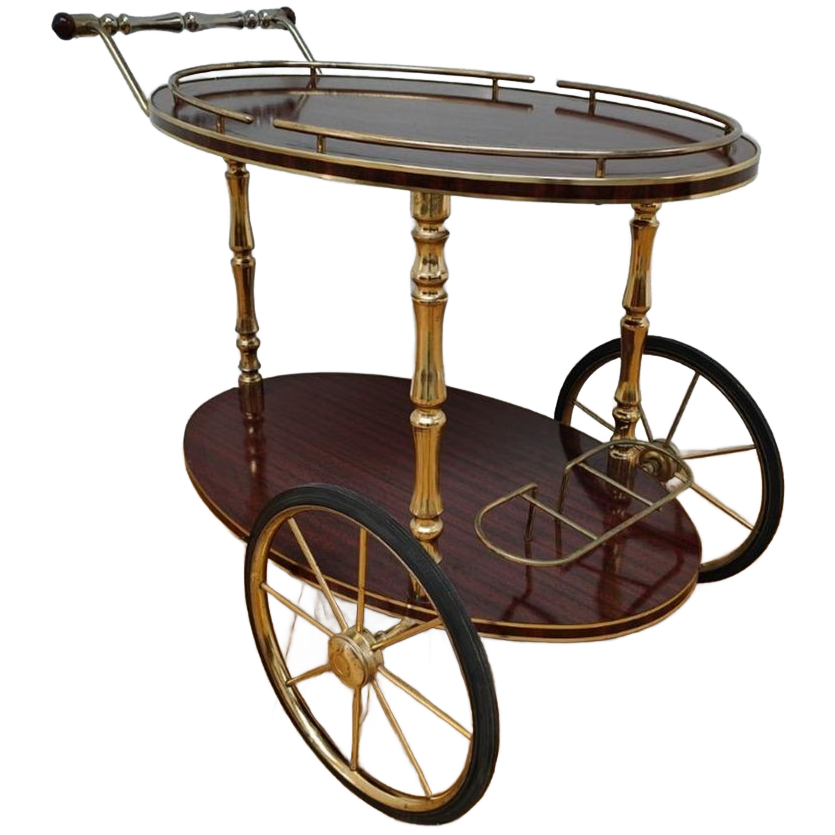 Vintage Barcart Drankenkar Trolley Butlerwagen Bijzettafel 3 image 1