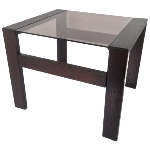 Vintage Rookglas Design Jaren 70 Side Table. image 1