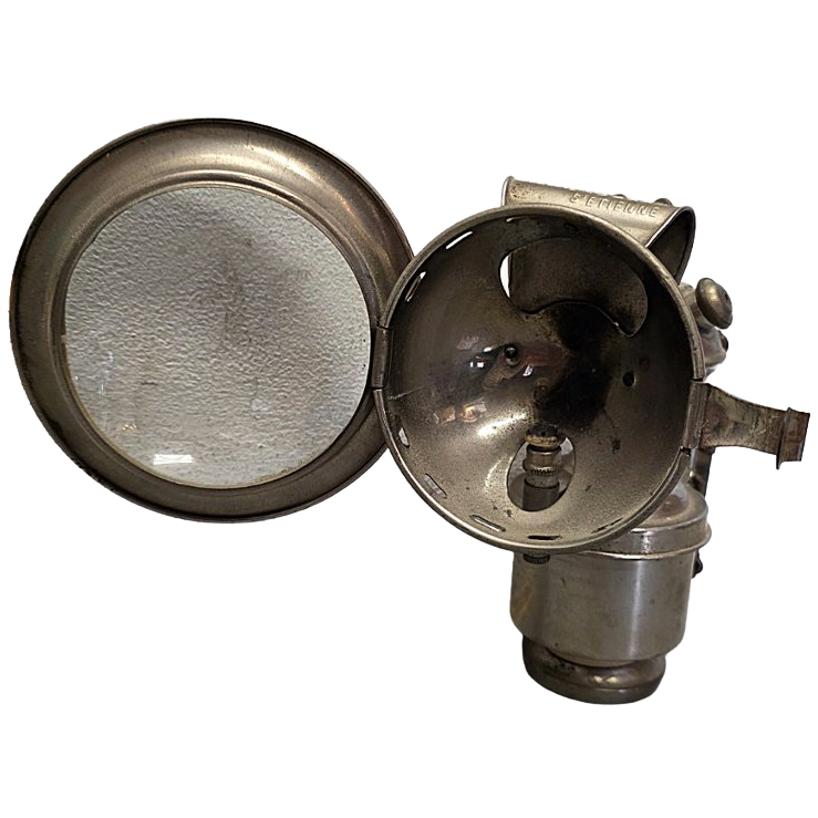 Antiek Franse Carbid Fietslamp Van Hirondelle, Circa 1920 image 1
