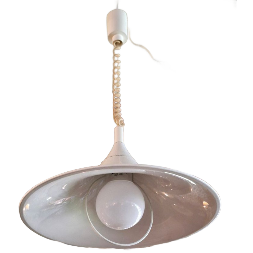 Vintage Heksenhoed Lamp Wit 70s image 1