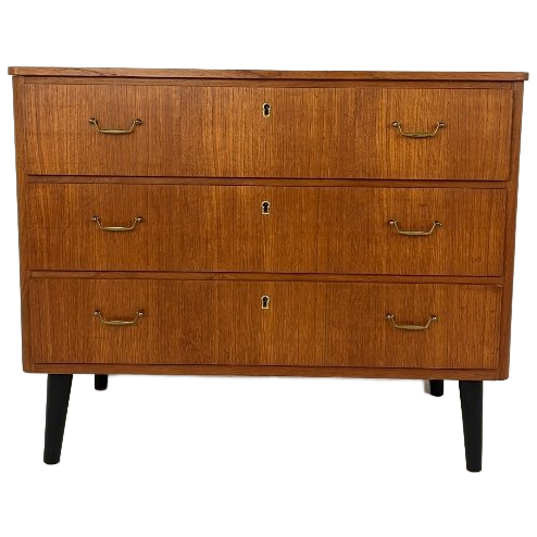 Scandinavisch Vintage Teak Fineren Ladekast Hafjell image 1