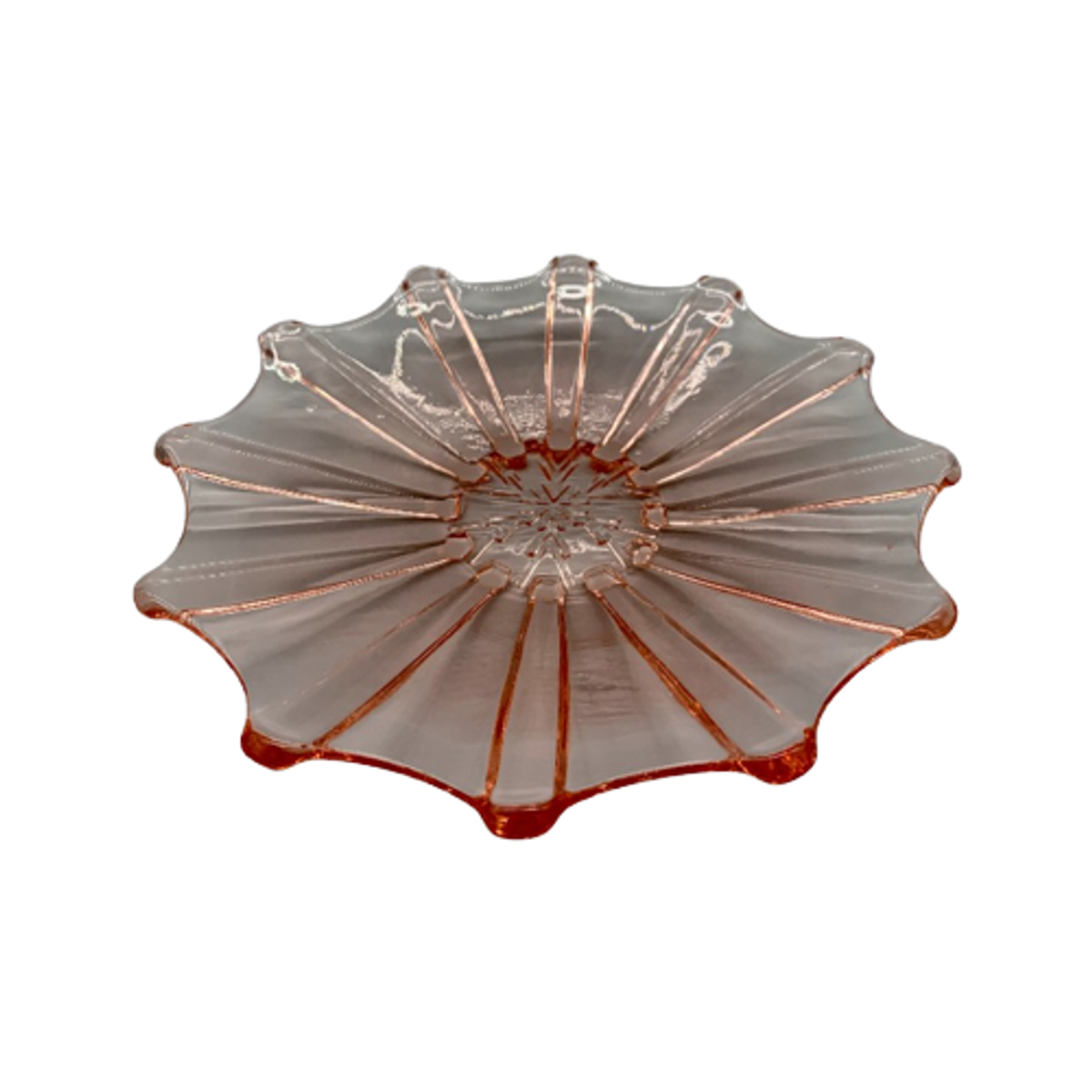 Art Deco Rosaline Persglas Schaaltje Sneeuwvlok image 1