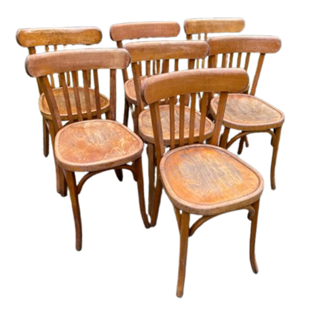 6 + 1 Baumann Bistrostoelen Keukenstoeln Café Stoelen Frans image 1