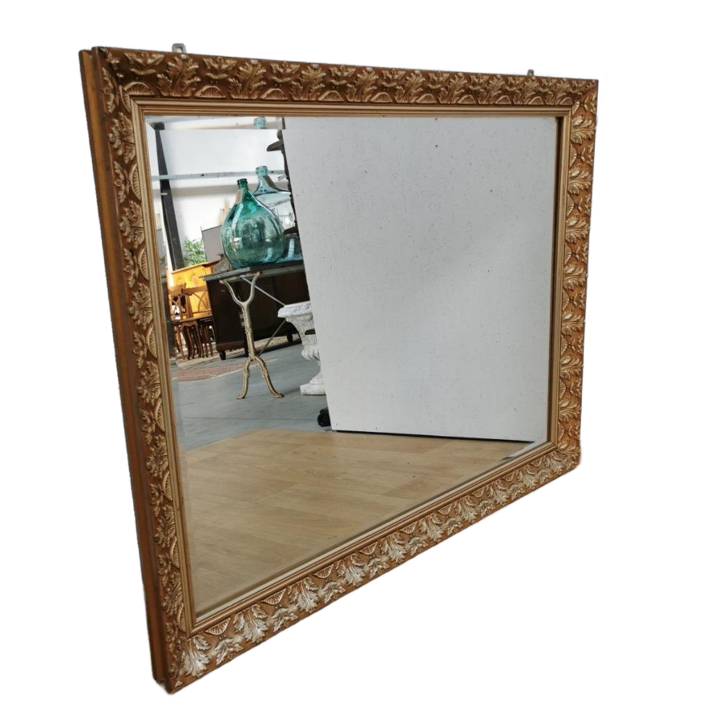 Grote Vintage Barok Brocante Facet Geslepen Schouwspiegel Spiegel 802 image 1