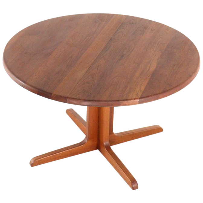 Niels Bach Vintage Ronde Eettafel Eetkamertafel Deens Massief Teak image 1