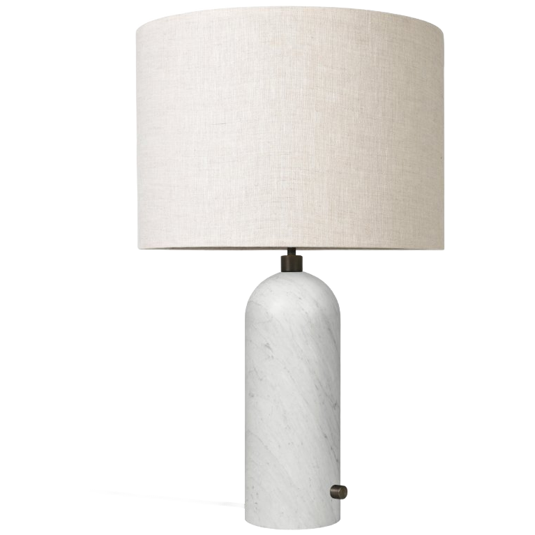 Gubi | Gravity Tafellamp Large Wit Marmer/canvas image 1