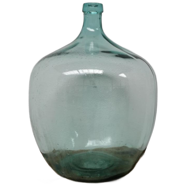 Brocante Glazen Dame Jeanne Vaas Wijnfles, Gistfles Glas 411 image 1