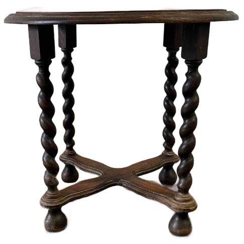 Vintage Houten Pied De Stal / Bijzettafel / Plantentafel image 1