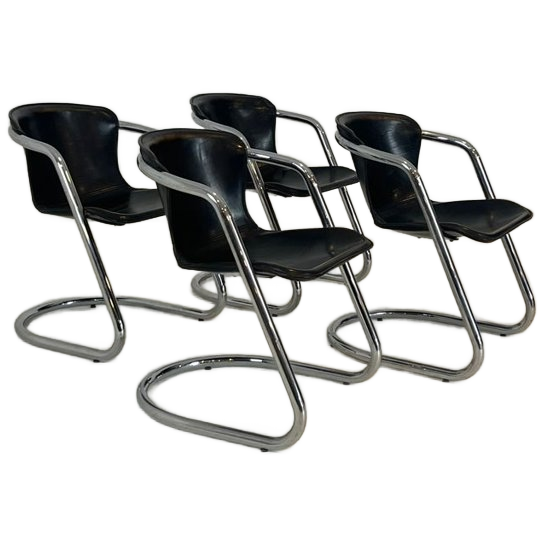 Willy Rizzo Dining Chairs – Set Of 4 1970s image 1