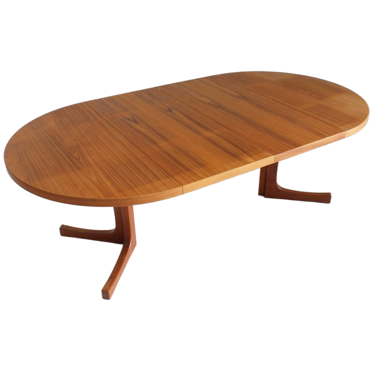 Vintage Deense Ronde Uitschuifbare Eettafel Teakhout Jaren 60 image 1