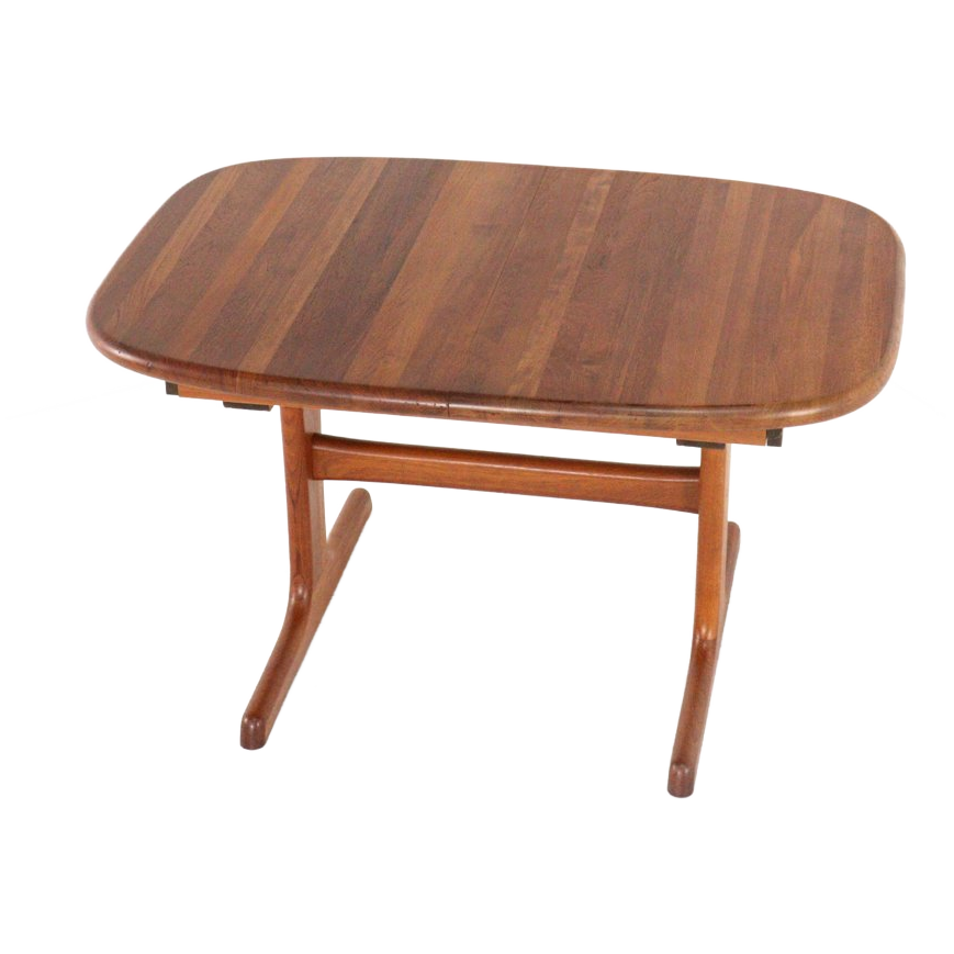 dyrlund Ovalen 1x Verlengbare Teak Eettafel Deens Vintage Massief Teak image 1