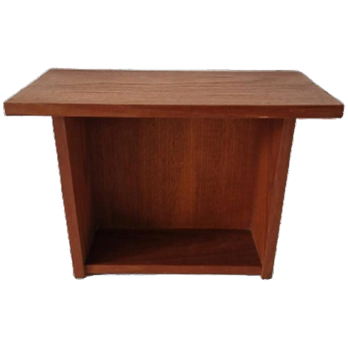 Vintage Teak Wandkastje Hangkastje Telefoonkast Rekje image 1