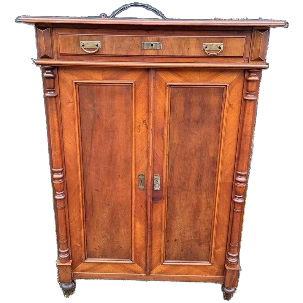 Antieke Vertico, Meidenkast Afm. 100x48cm En 137/171cm Hoog. image 1