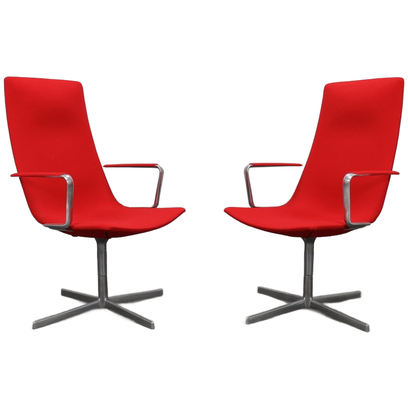 Set Of 2 “catifa 70” Swivel Lounge Chairs By Arper, Italy image 1