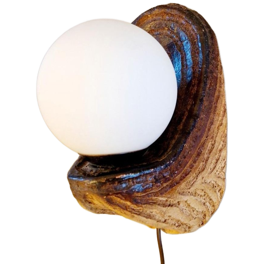 Jaren 70 Vintage Wandlamp Keramieke Bollamp Retro Wandlamp image 1