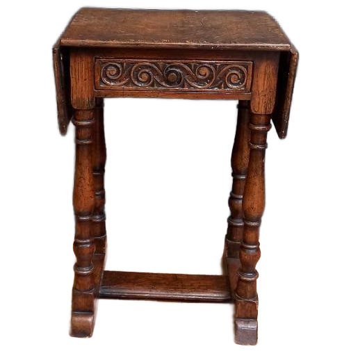 Antieke Drop Leaf Jointstool image 1